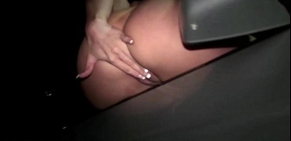  A fashion model stuck her butt through car window in a PUBLIC sex gang bang orgy